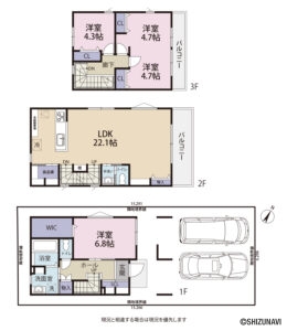 【2026.2完成予定】静岡市駿河区馬渕7期　4LDK　新築一戸建て　の物件画像
