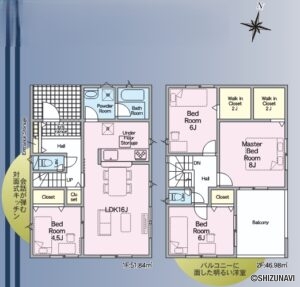 【2026年1月完成予定】磐田市福田　2棟　4LDKの物件画像