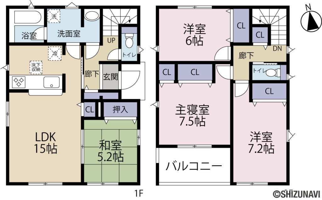 富士市中里第9　3号棟　間取りの新築一戸建て4LDK