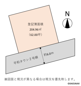 掛川市下垂木　売土地　60坪越えの整形地の物件画像