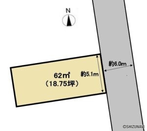 藤枝市南新屋　約18坪　土地の物件画像