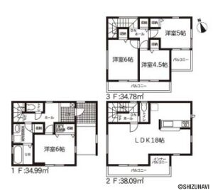 【2026.3完成予定】リーブルガーデン葵区古庄6丁目　新築一戸建て　の物件画像