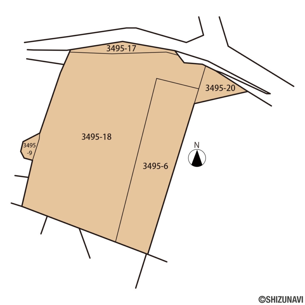 富士市今泉　中古住宅　土地形状図