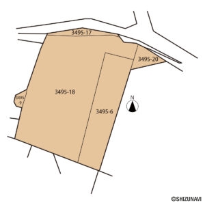 富士市今泉　中古住宅　土地形状図