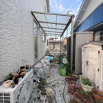 勝手口には屋根があるため、洗濯物を干すときも安心です♪