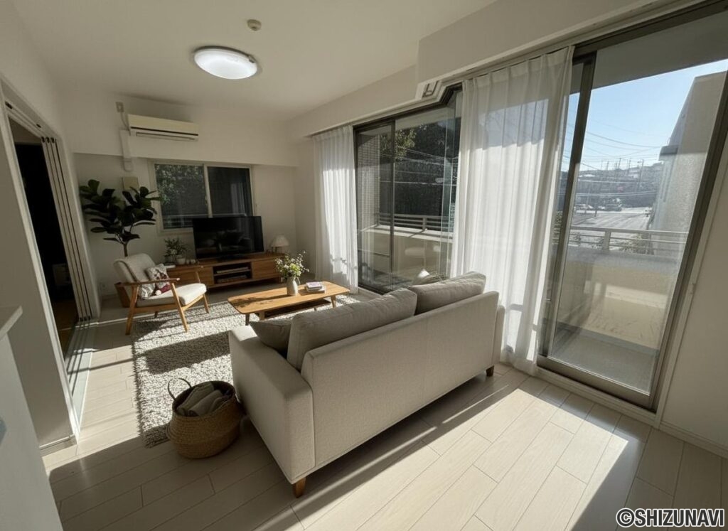 リビング・ダイニングに家具を配置したイメージ図です。