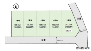 沼津市高尾台　分譲地　区画図