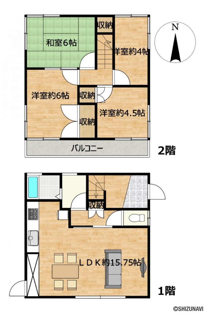 【リフォーム予定／間取り】収納箇所がしっかりとれている４LDK住宅です。