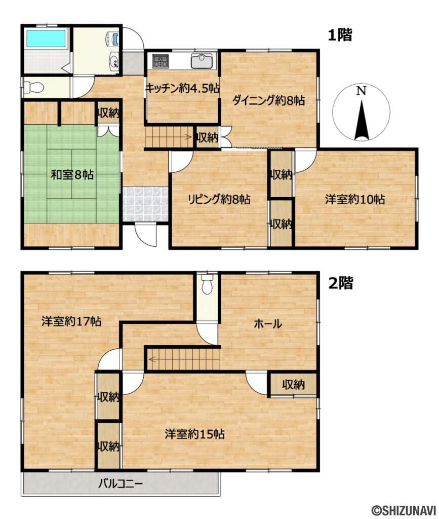 【リフォーム予定／間取り】部屋それぞれが大きくゆとりのある４LDK住宅です。