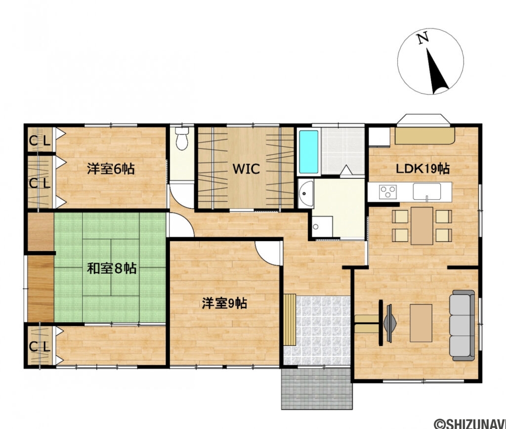 【リフォーム後間取り図（予定）】