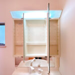 【洗面台三面鏡裏収納】