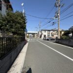 前面道路　北方面の様子です。