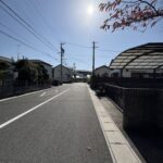 前面道路　南方面の様子です。