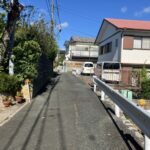 前面道路　別角度から撮影です。