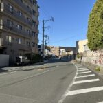 マンション目の前の道路のお写真です。