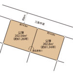 三島市三恵台　中古住宅　土地形状図