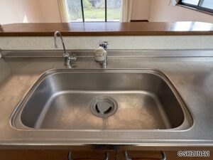 シンクです。カートリッジを交換すれば浄水器も利用できます。