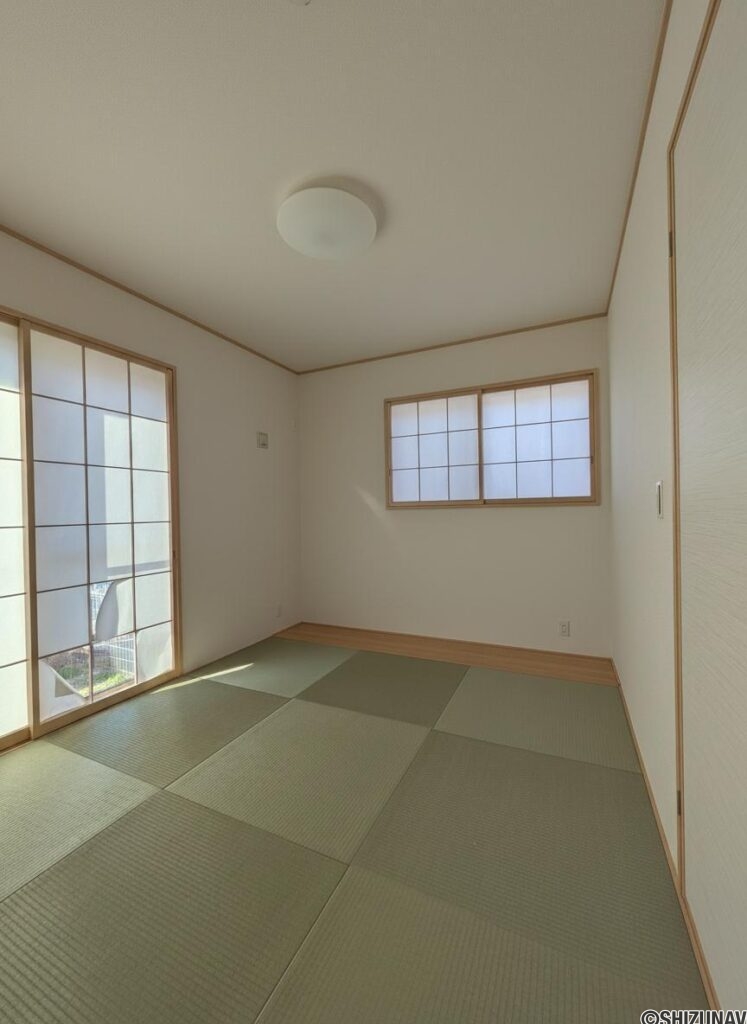 和室：リビングとつながる5.25帖の癒し空間。