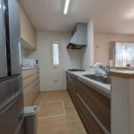 キッチン：棚と床下の収納あり。ビルドインの食洗器付きです！