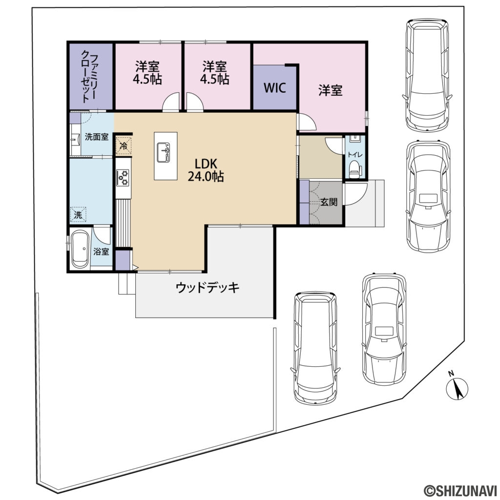 富士市中之郷　約92坪　住宅用地（建築条件なし）の画像