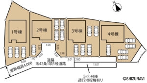 物件の全体区画図です。
