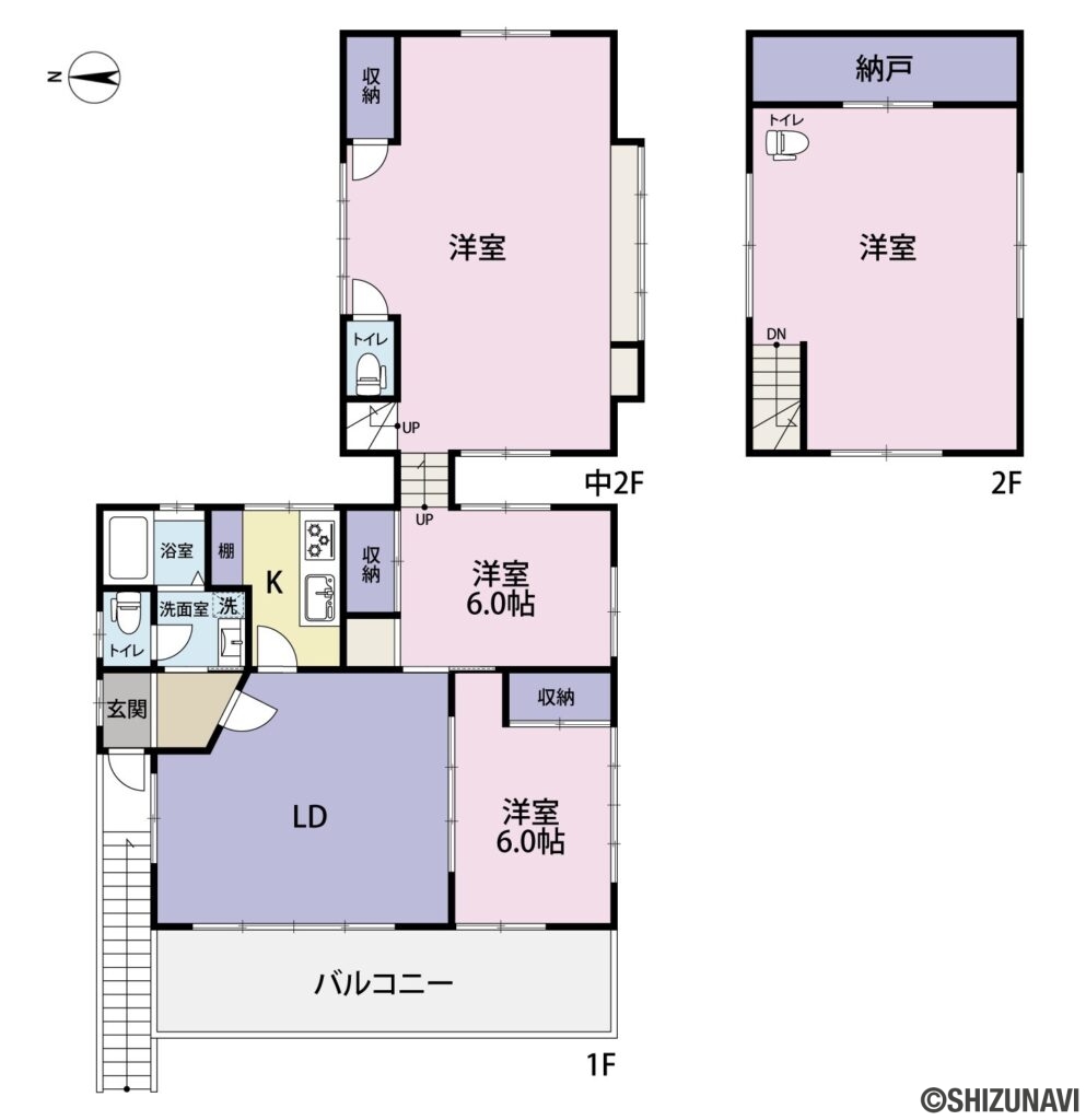 裾野市須山　十里木別荘地　中古戸建の中古住宅4LDK＋S（洋室・洋室・洋室6.0帖・洋室6.0帖・リビングダイニング・キッチン+納戸）