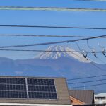 バルコニーからみえる富士山