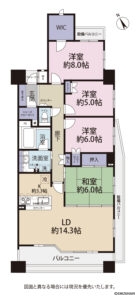 【角部屋＆小型ペット可】レスタージュ広沢　2階　４LDKの物件画像