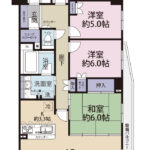 【人気の広沢小学区】レスタージュ広沢　2階　４LDKの画像