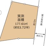 富士宮市黒田　売り土地　形状図