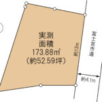 富士宮市黒田　売り土地　形状図