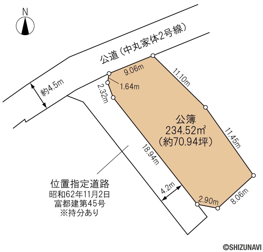 富士市中丸　売り土地①