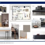 ナチュラルベースの床にダークトーンの家 建具を合わせたシックモダンテイスト アイアン、黒のアクセントが柔らかさを引締め、落ち着いた雰囲気を演出しています。