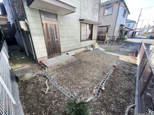 北角から撮影した土地前景です。