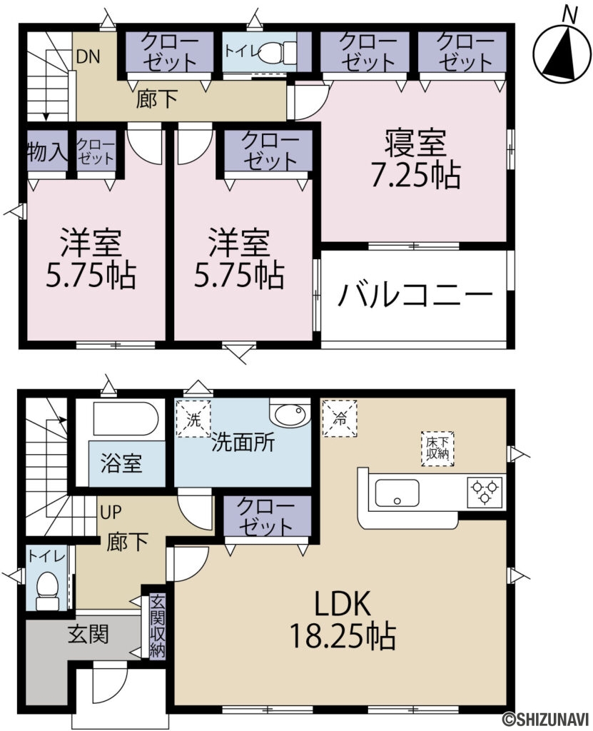 5号棟 物件間取り図です。