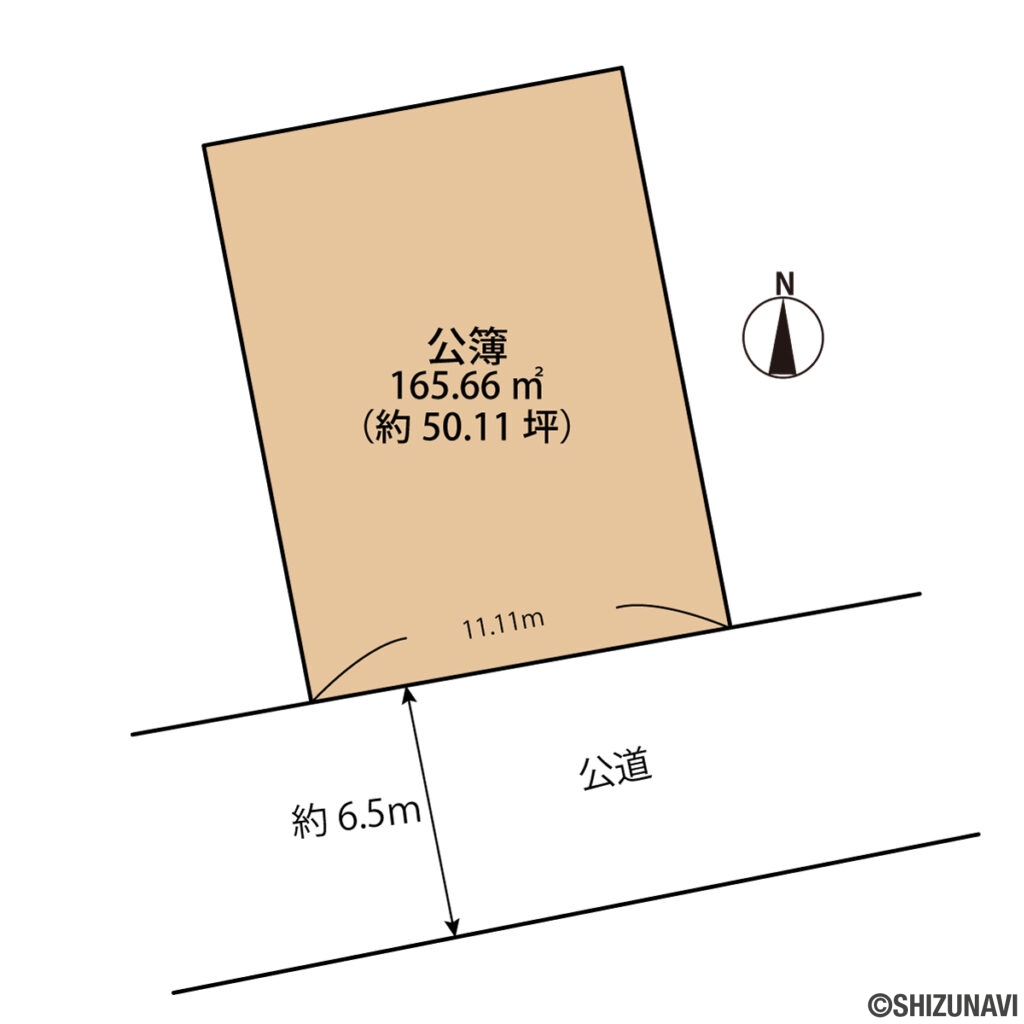 分譲地のため隣接地境界が明確な整形地です