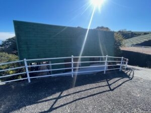 前面道路から建物外観も見えます