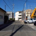 物件西側の道路(幅員5.3m) 南側からの写真です。