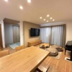 ダイニングスペースとリビングスペースをしっかりをわけられる広さです。