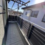 物干しも可能なバルコニー。