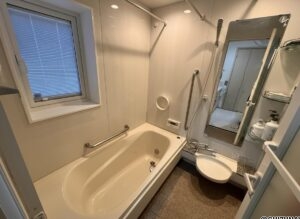 浴室浴室乾燥機付き、物干し竿3本