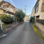 前面道路（西から撮影）　横砂東町　売土地