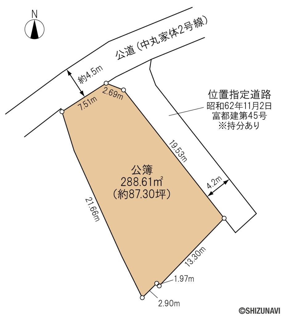 富士市中丸　売り土地②