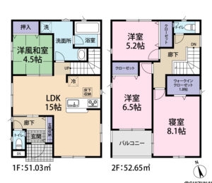 3号棟 間取り図です。