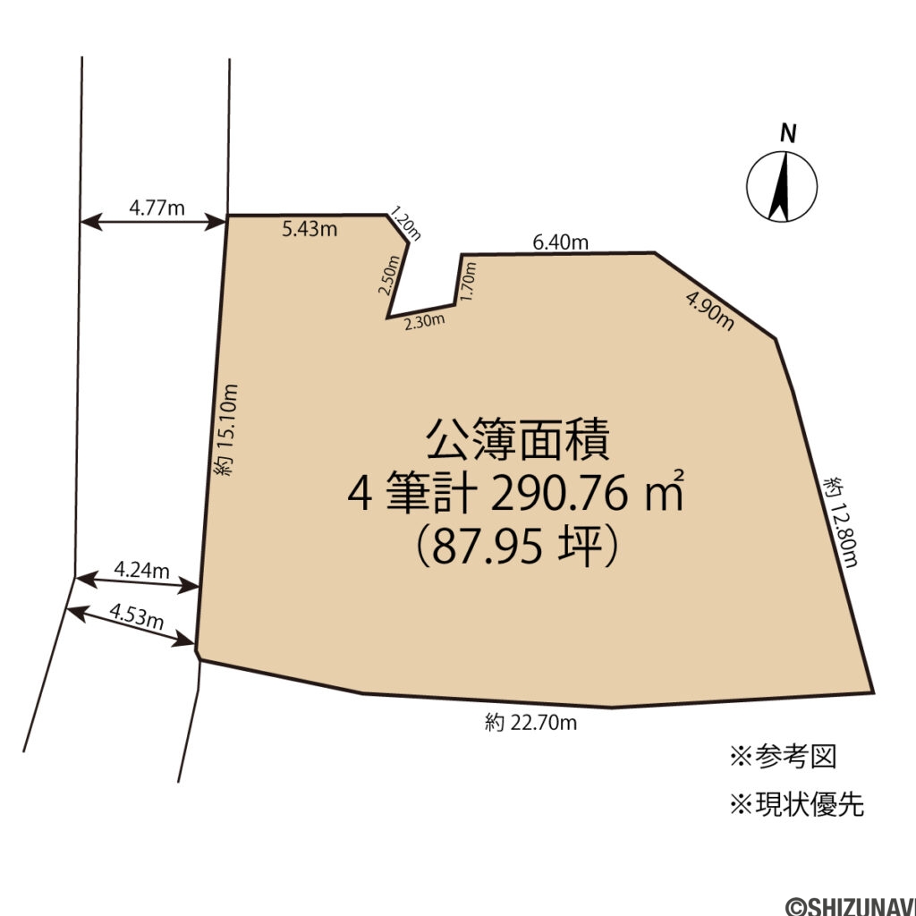 富士市神谷　売土地　形状図