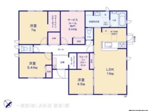 【2026年4月完成予定】袋井市諸井　平屋　3LDK+Sの物件画像