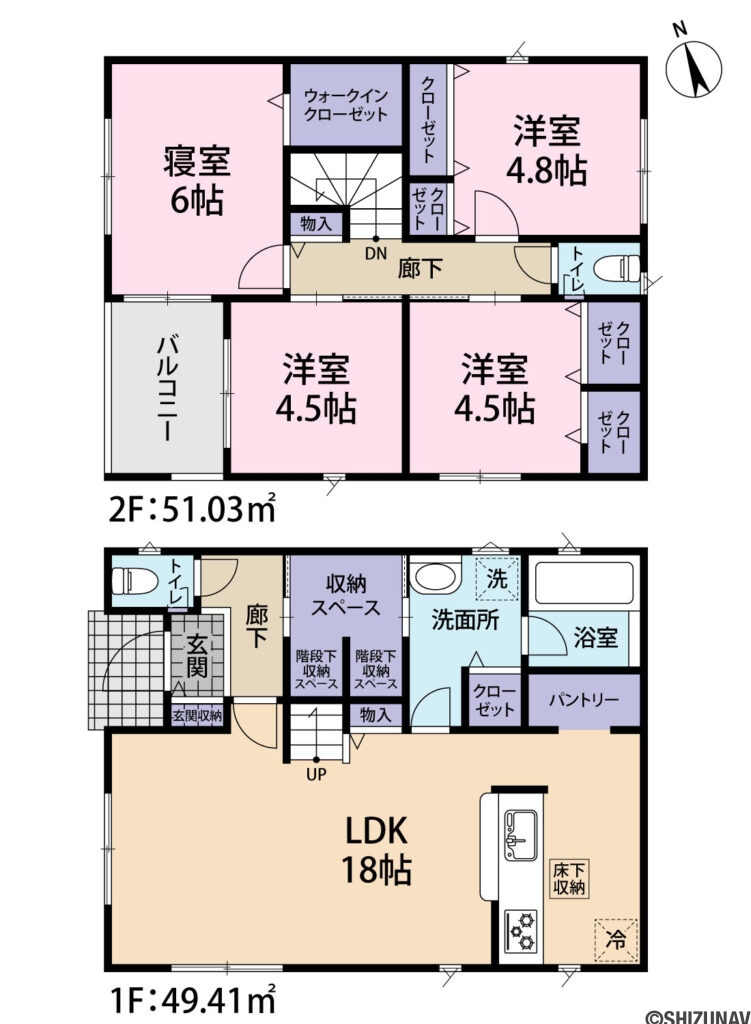 1号棟 間取り図です。