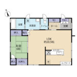 ゆとりのLDK約20.5帖は寛ぎ空間です。