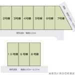 全体区画図　7号棟が対象地です。