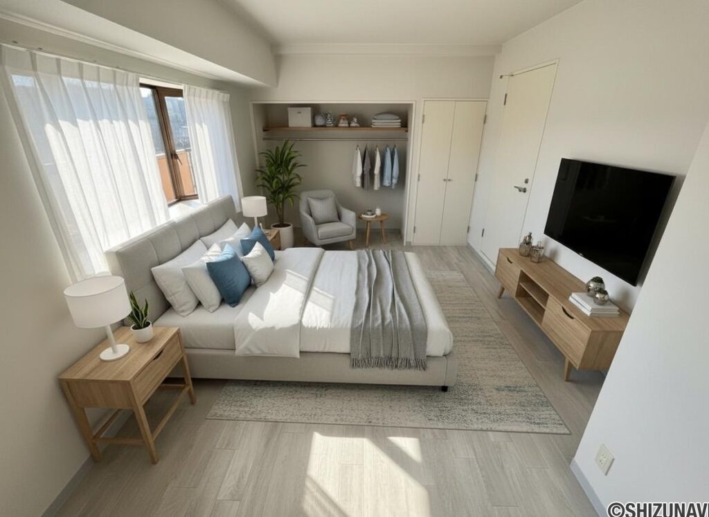 洋室（１）のお写真にAIで家具を配置したイメージ画像です。